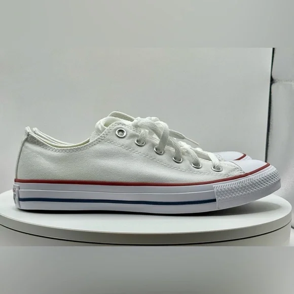 NWB Converse Chuck Taylor All Star Low Top White Canvas Unisex Shoes Size W 9 M7 - Picture 3 of 12